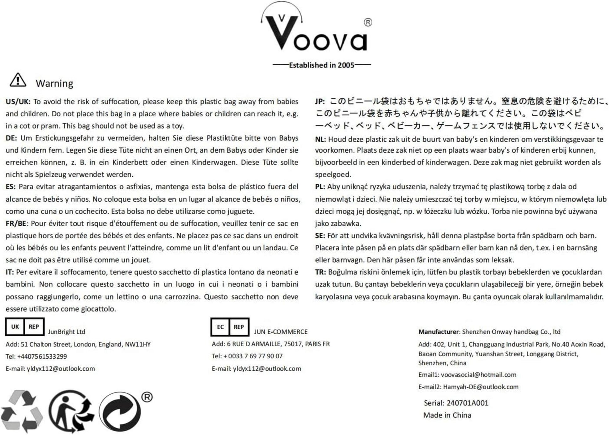 Voova Laptoptasche 17,3 Zoll Notebook Schulter Umhängetasche