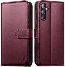 Handyhülle Samsung Galaxy A15 5G Weinrot mit RFID & Standfunktion