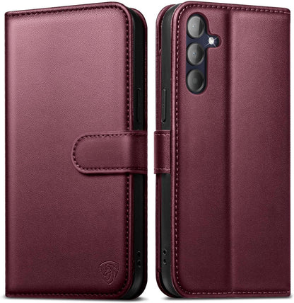 Handyhülle Samsung Galaxy A15 5G Weinrot mit RFID & Standfunktion