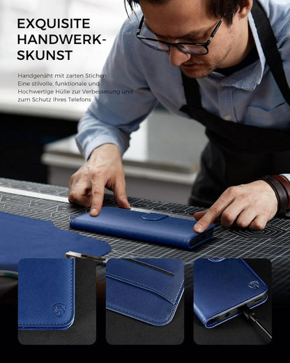 Samsung Galaxy A55 Handyhülle - Premium Leder Klapphülle