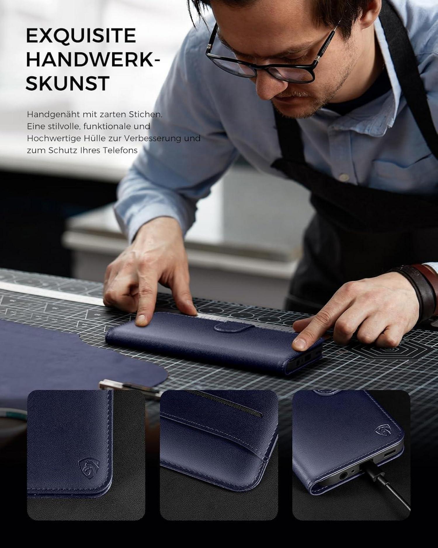 Samsung Galaxy A15 Handyhülle 4G/5G Klapphülle Blau Magnet