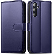 Handyhülle für Samsung Galaxy A55 5G Blau RFID Lederhülle