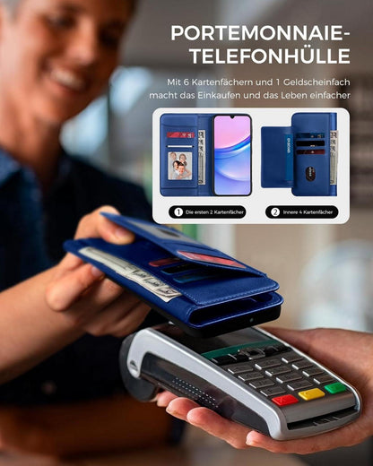 Handyhülle Samsung Galaxy A15 4G/5G Königsblau RFID Standfunktion