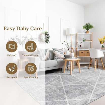 Teppich Wohnzimmer Moderner Anti-Rutsch Esszimmer Kurzflor 200x300