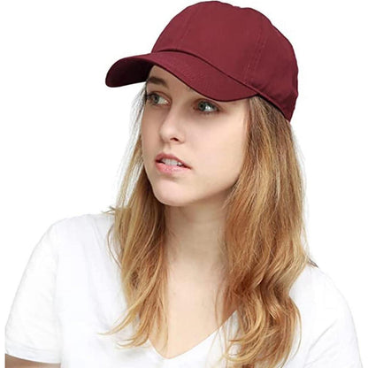 Baseball Cap Unisex – Verstellbare Kappe C-Weinrot