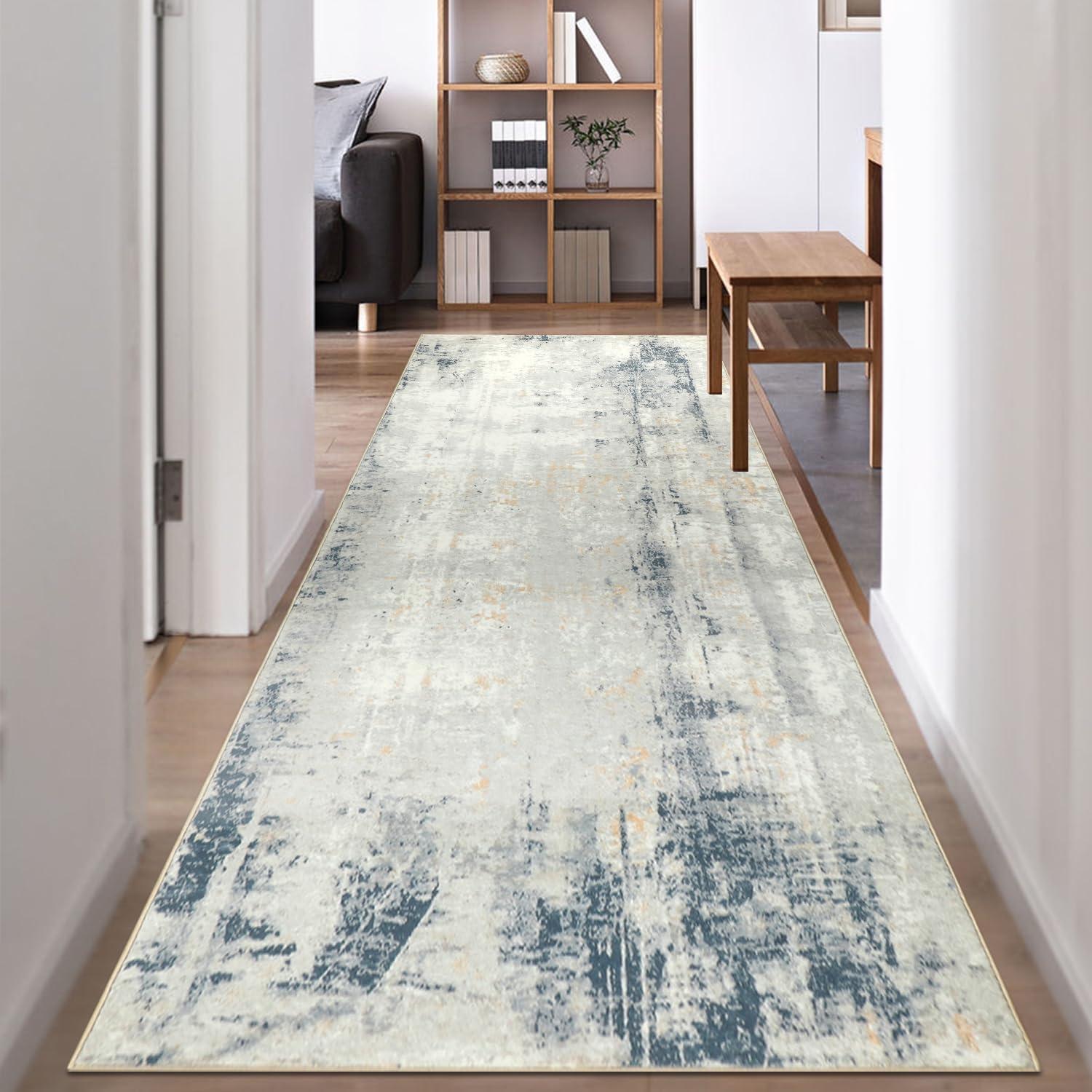 Flur Teppich Läufer 80x300cm Abstrakt Modern Küchen Waschbar