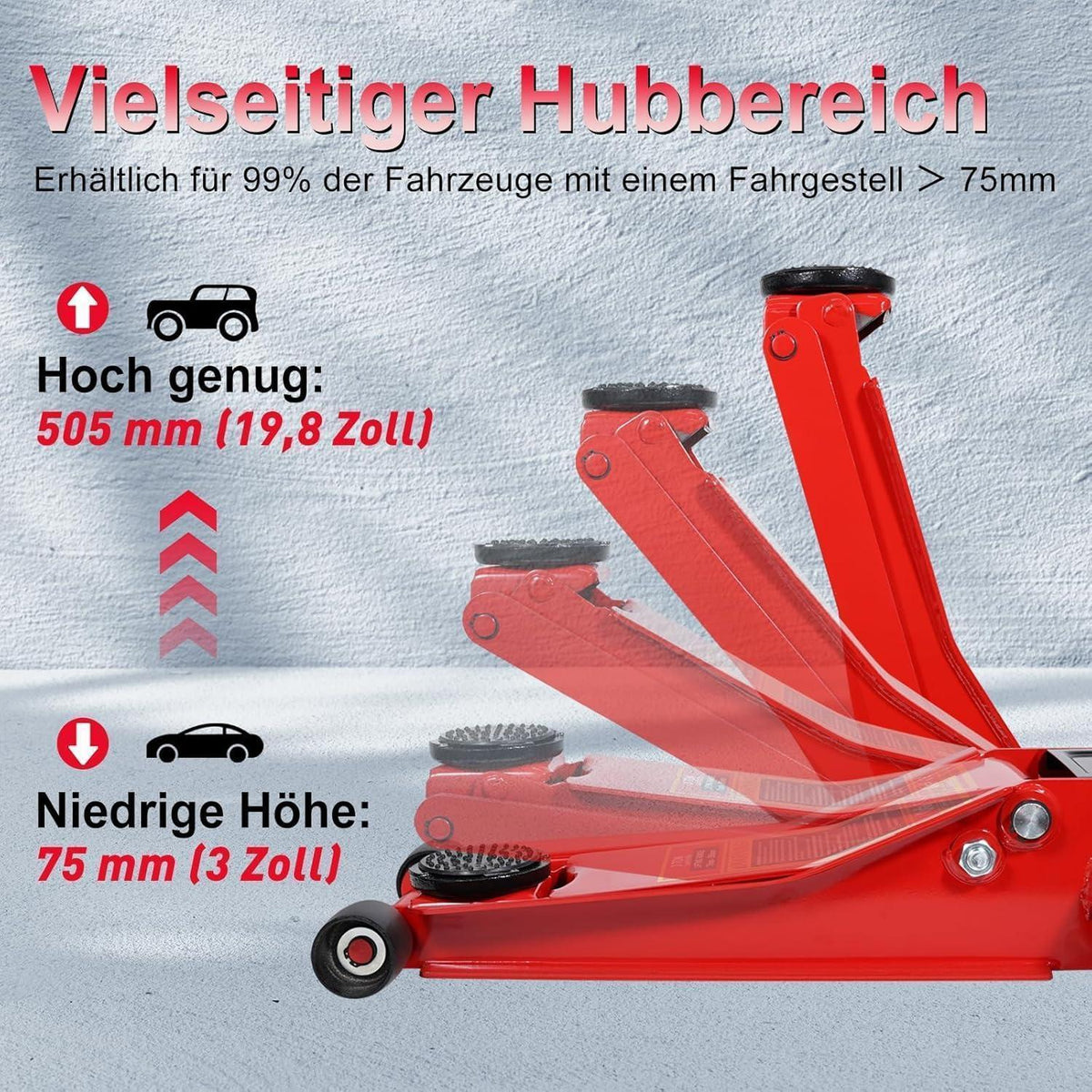 Hydraulischer Wagenheber 3t – Robust & Vielseitig für Werkstatt & Garage