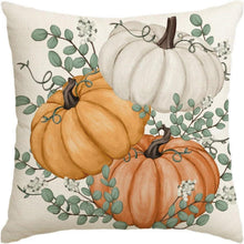 Herbst Kürbisse Orange Deko Kissenbezug 45x45 cm