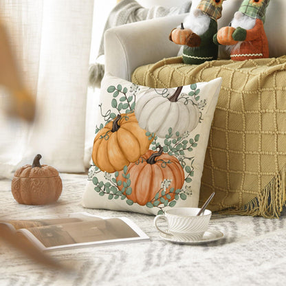 Herbst Kissenbezug Orange 45x45 cm Deko Couch Wohnzimmer