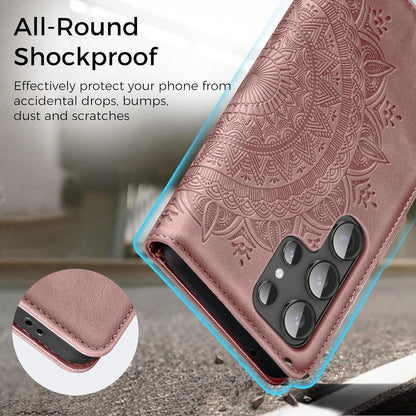 Handyhülle Samsung Galaxy S24 Ultra Premium PU Leder Wallet Case