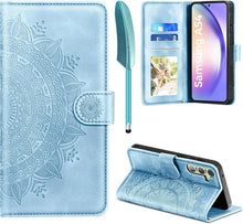 Samsung Galaxy A54 5G PU Leder Wallet Case Himmelblau