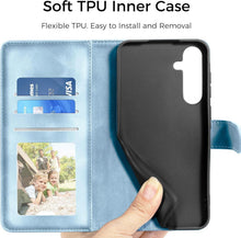 Samsung Galaxy A25 Leder Flip Wallet Hülle mit Standfunktion