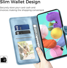 Samsung Galaxy A51 Lederhülle Flip Wallet Schutzhülle