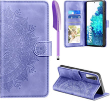 Lila Samsung Galaxy S20 FE Hülle Flip Wallet Case PU Leder mit