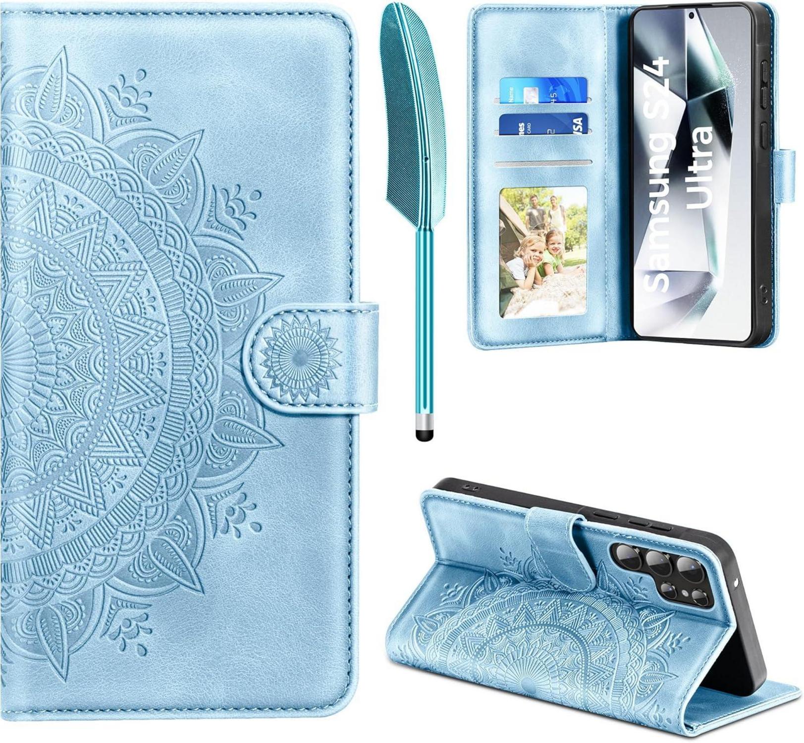 Samsung Galaxy S24 Ultra Hülle Wallet PU Leder Klapphülle mit