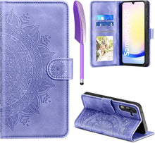 Samsung Galaxy A25 Lederhülle Flip Wallet Case Lila