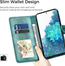 Lederhülle für Samsung Galaxy S20 FE Wallet Case Grün