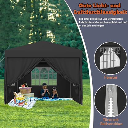 3x6m Pavillon Wasserdicht & Stabil – Garten- & Partyzelt Anthrazit