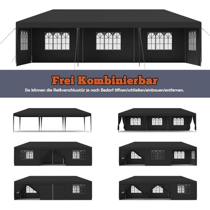 3x6m Pavillon Wasserdicht & Stabil – Garten- & Partyzelt Anthrazit