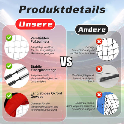 CATCHLUCK Multifunktionales Kinder Fußballtor für Garten mit