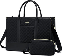 Große LOVEVOOK Laptoptasche Damen Wasserdicht Schwarz 17 Zoll
