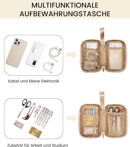 Laptoptasche Damen 15,6 Zoll wasserdicht Arbeitstasche groß beige