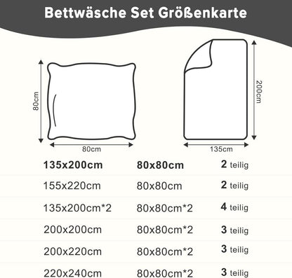 Bettwäsche 135x200 Mikrofaser Salbei Grün - 2 teilig Kuschelig weich
