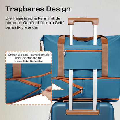 Joyway Kofferset 5tlg ABS Hartschalen Trolley 4 Rollen TSA-Schloss Blau