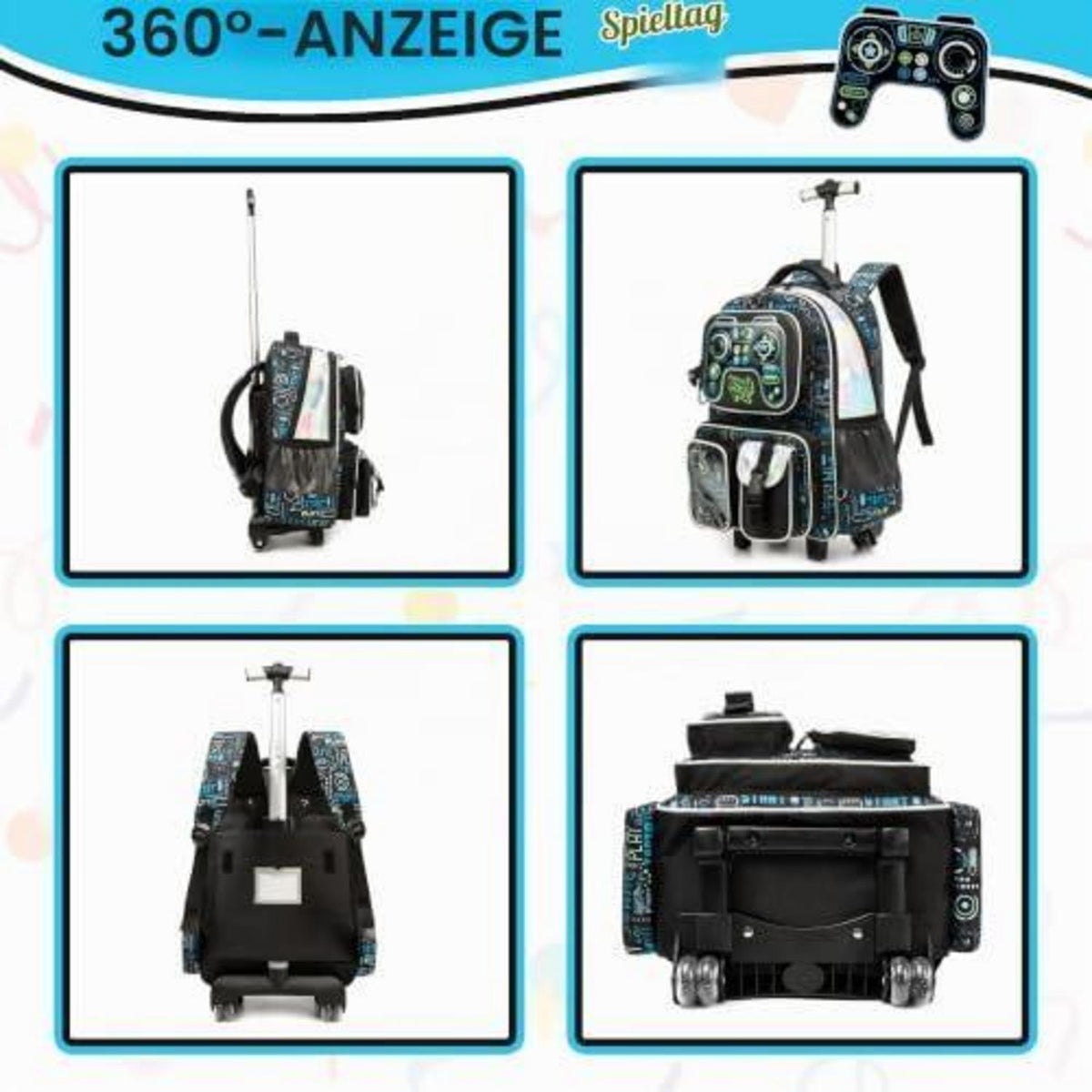 Schulranzen Trolley Mädchen – Rollrucksack für Grundschule