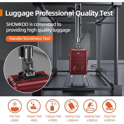 SHOWKOO Koffer Set ABS+PC Hartschale XL 4 Rollen TSA-Schloss
