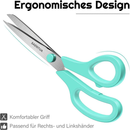 Edelstahl Scheren Set 3 Stück 21cm - ultrascharfe Klingen - Komfortable Griffe