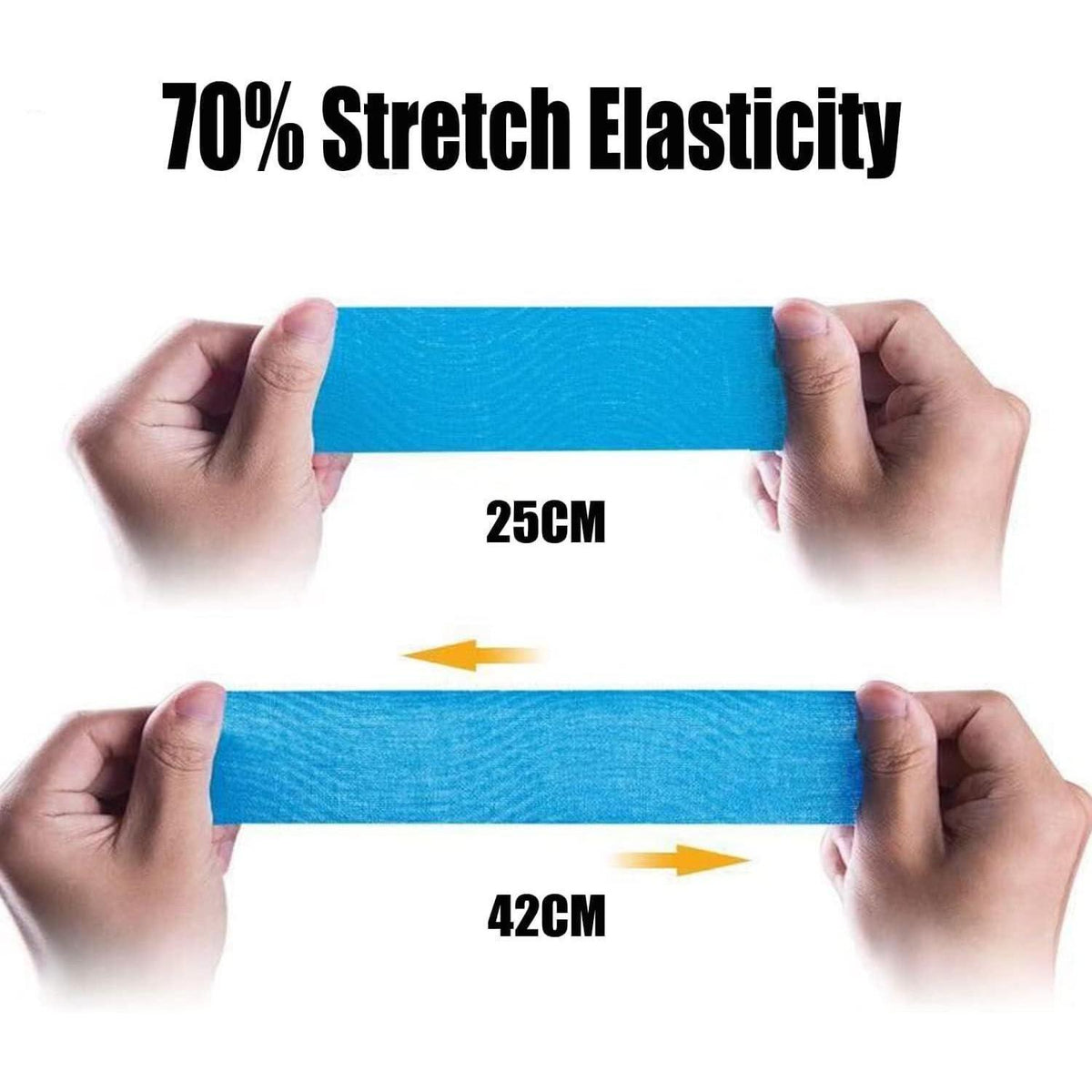 Kinesiologie Tape 5cm x 5m – 3 Rollen Schwarz, wasserfest