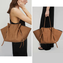 Große Schwarze Kunstleder Tote Bag mit Verstellbarem