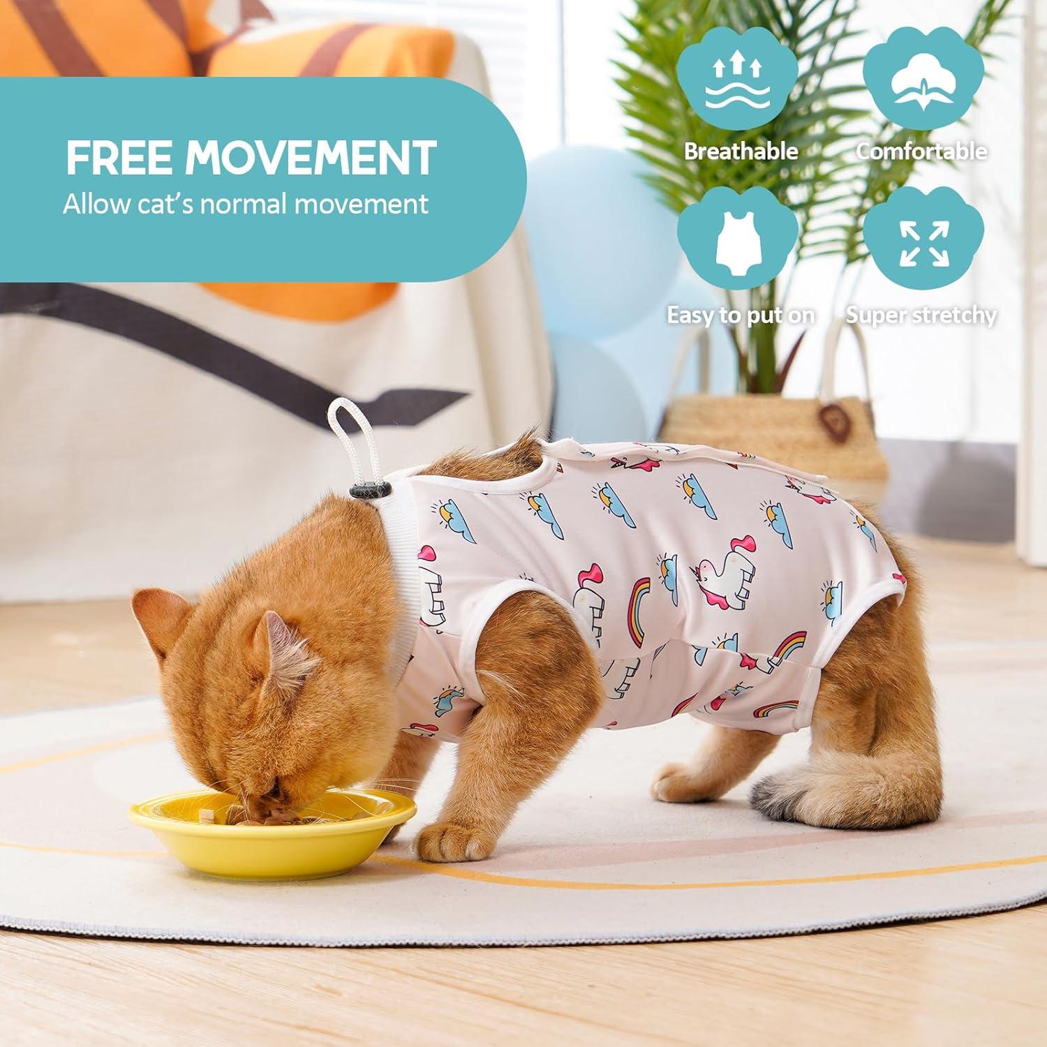 Avont Katzenbody Erholungsanzug Recovery Anzug für Katze -M-Unicorn M