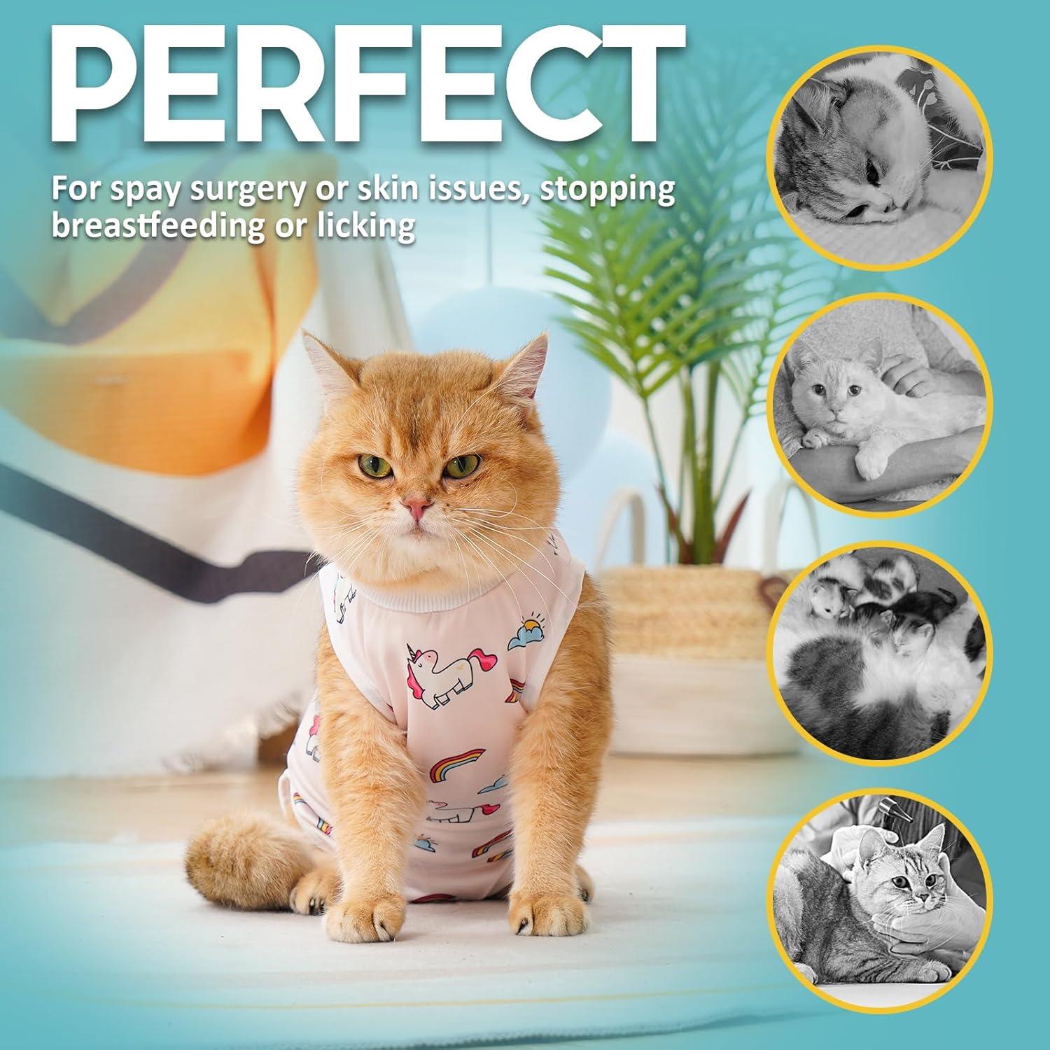 Katzenbody Erholungsanzug Kastration Spay Suit Modal -M-Unicorn M