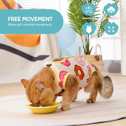 Avont Katzenbody nach OP Kastration Spay Recovery Suit L Donut