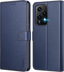 Premium Leder Handyhülle für Honor 200 Lite, Blau