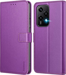 Handyhülle für Honor 200 Lite - Premium Leder Klapphülle - Violett