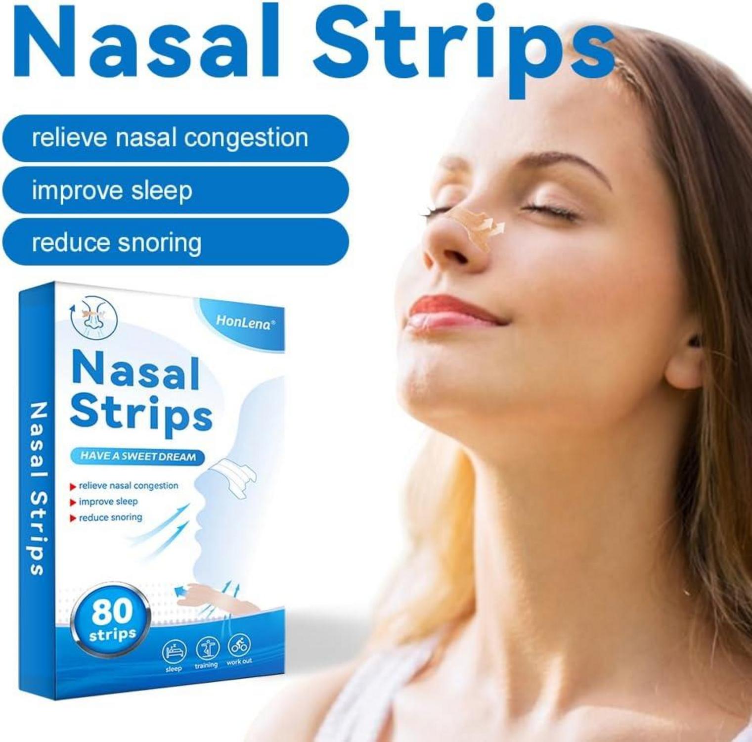 Nasenpflaster 80 Stück Schnarchen Anti Allergien Atemwege