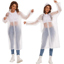 2er Pack Regenponcho Damen Herren, Wasserdicht Transparent, Größe L
