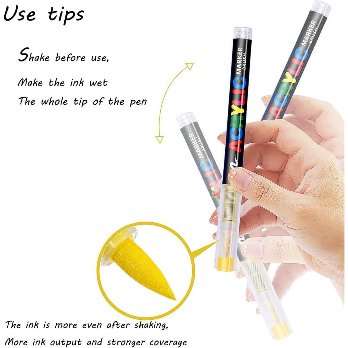 Weißer Textilmarker 1.0-6.0mm – Zum Bemalen von Stoff