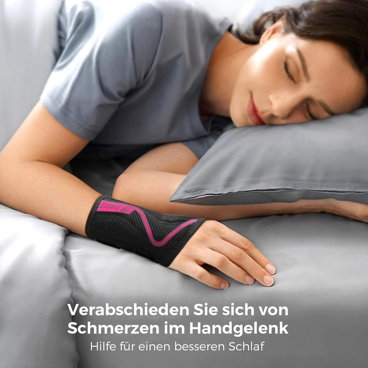 Handgelenkschiene mit S-förmiger Stützstange für Karpaltunnel