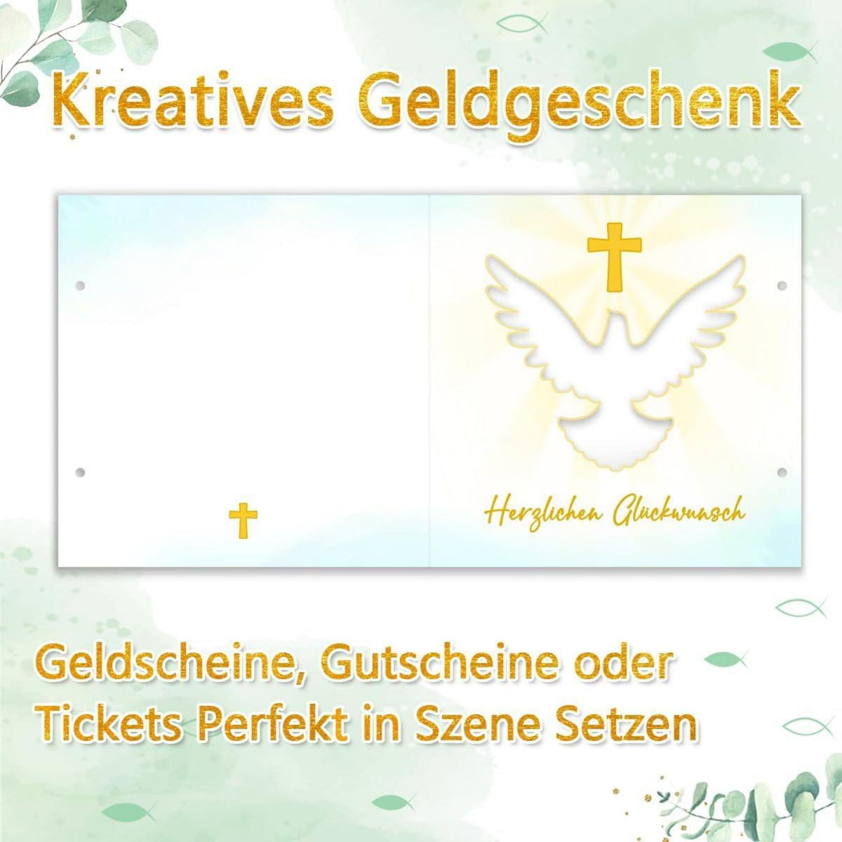 Luckeey Geldgeschenk Karte Umschlägen Firmung Geschenk Geld Kreuz