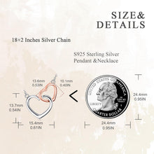 Sterling Silber Doppelherz Halskette Mama Tochter Freundin