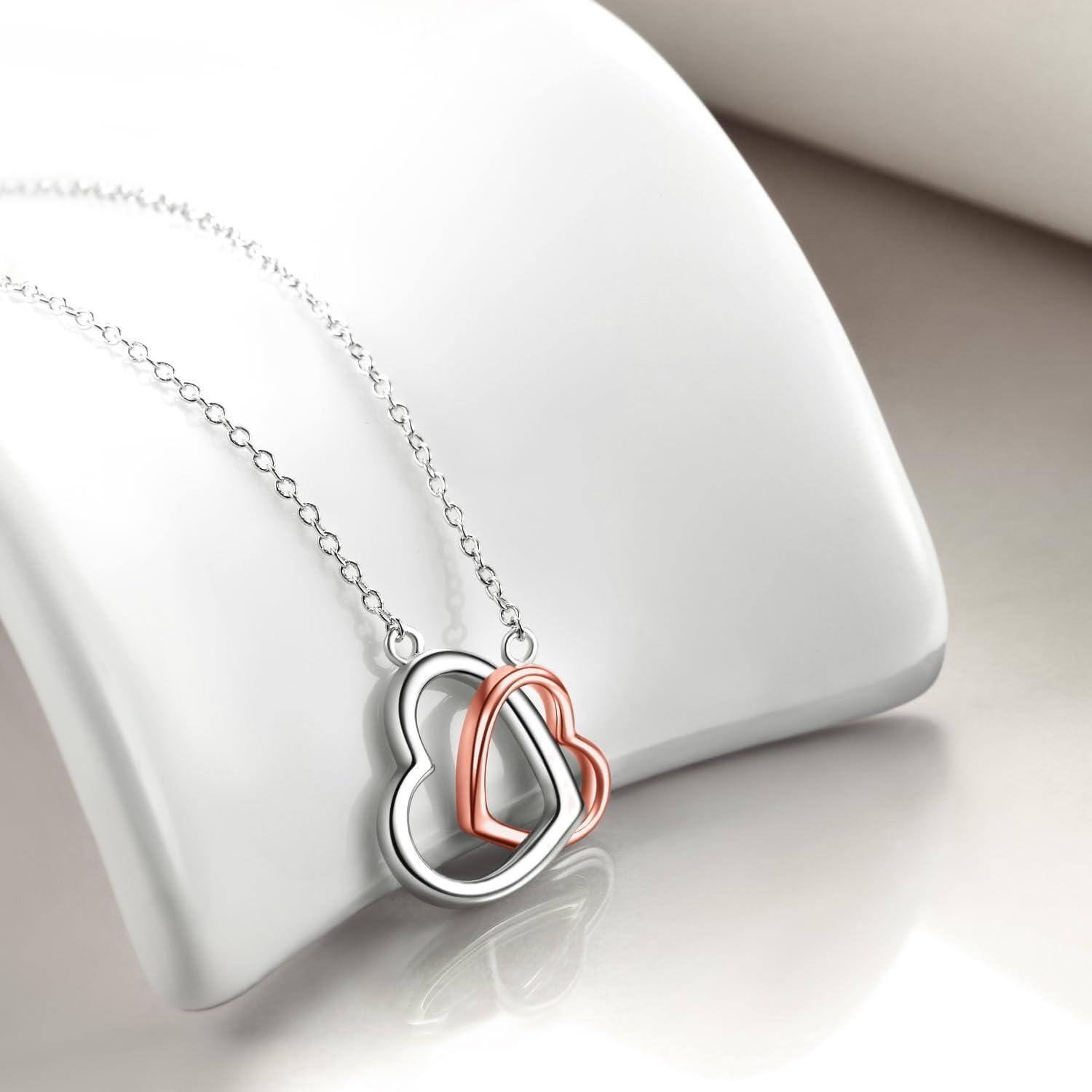 925 Sterling Silber Anhänger Halskette für Mama Tochter Schwester