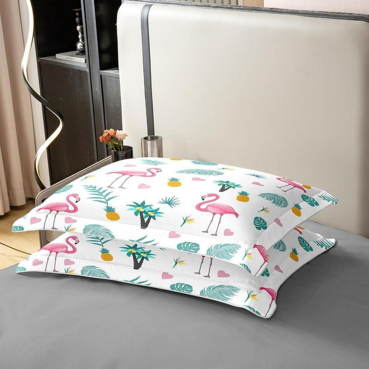 Tropisches Flamingo Bettwäsche-Set 200x200cm Baumwolle