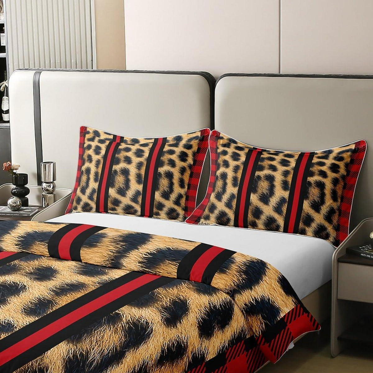 Leopard Bettwäsche Set 155x220cm – Kinderzimmer Safari Dekor