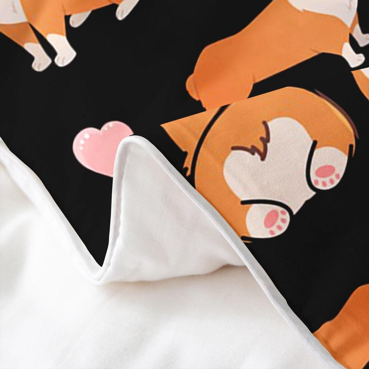 Corgi Bettwäsche Set 200x200cm Baumwolle Kawaii Tier Bettwäsche