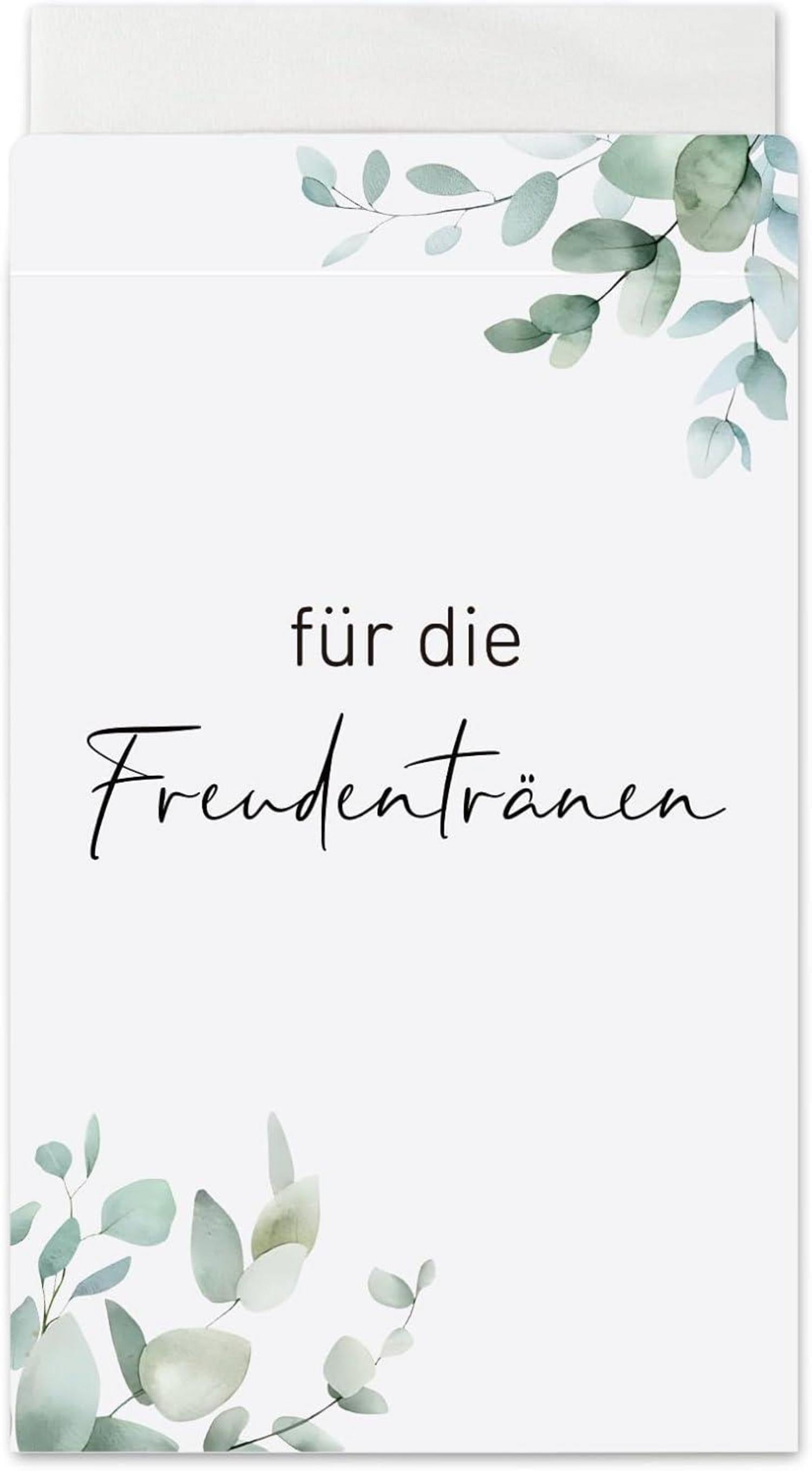 Hochzeit Taschentuchtüten 50x Für Freudentränen Eukalyptus Design
