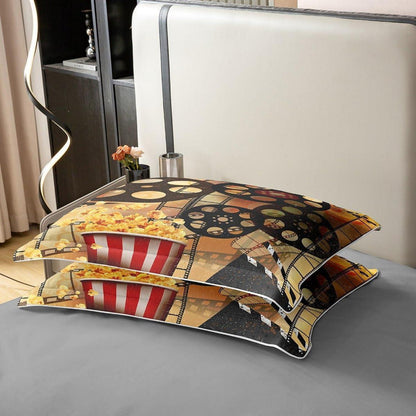 Vintage Kino Bettwäsche Set 220x240cm – Baumwolle & Retro Design